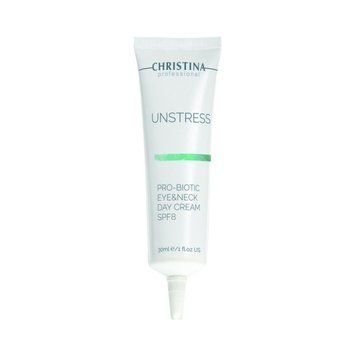 Денний крем для шкіри навколо очей та шиї SPF 8 Pro-Biotic Eye & Neck Day Cream Unstress Christina 30 мл CHR761 - магазин професійної косметики SELENAVI