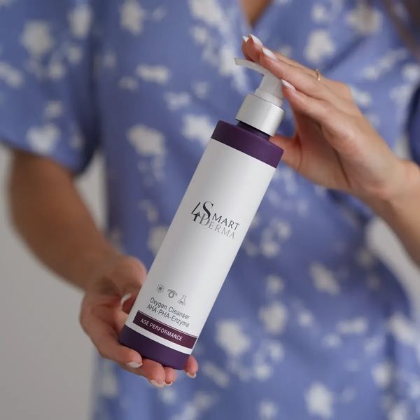 Гель для вмивання "Активатор Енергії" Oxygen Cleanser AHA-PHA-Enzyme Age Performance Smart4Derma 250 мл 700 - магазин професійної косметики SELENAVI