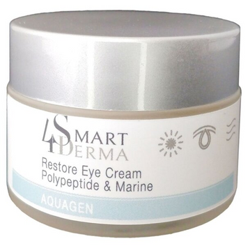 Зволожувальний дренажний крем від темних кіл та набряків Restore Eye Cream Polypeptides & Marine Aquagen Smart4Derma 30 мл