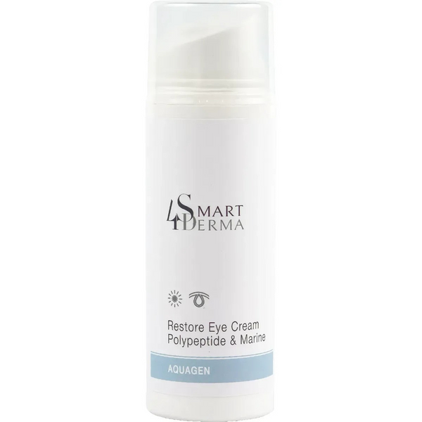 Зволожувальний дренажний крем від темних кіл та набряків Restore Eye Cream Polypeptides & Marine Aquagen Smart4Derma 30 мл