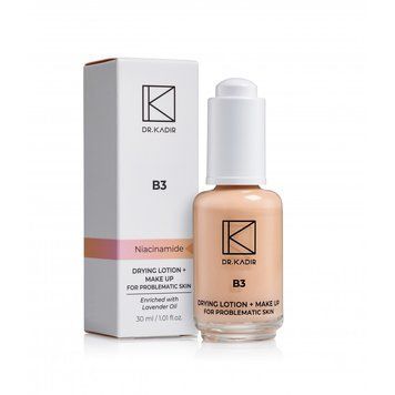 Підсушуюча емульсія з тоном для проблемної шкіри Drying Lotion + Make Up В3 Dr.Kadir 30 мл 330 - магазин професійної косметики SELENAVI