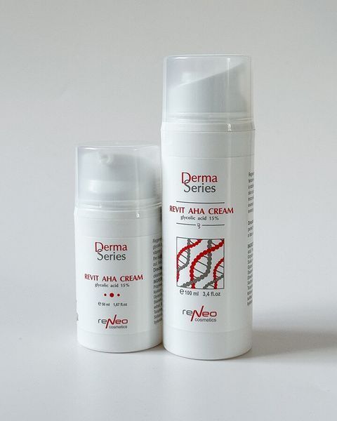 Реактивуючий вітамінізований крем з гліколевою кислотою Revit AHA Cream Glycolic Acid 15% Derma Series 50 мл H115 - магазин професійної косметики SELENAVI
