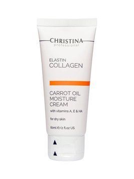 Морквяний зволожувальний крем для сухої шкіри Elastin Collagen Carrot Cream with Vitamins A, E & HA Christina 60 мл CHR372 - магазин професійної косметики SELENAVI