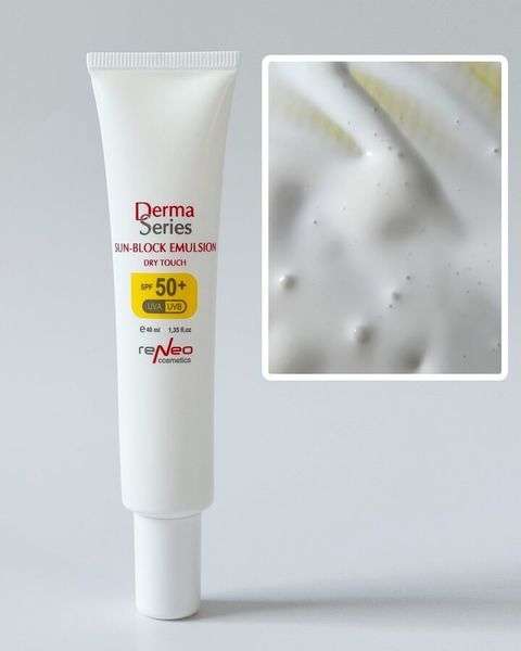 Сонцезахисна емульсія для комбінованої та жирної шкіри Sun-Block Emulsion SPF 50 Derma Series 40 мл H218 - магазин професійної косметики SELENAVI